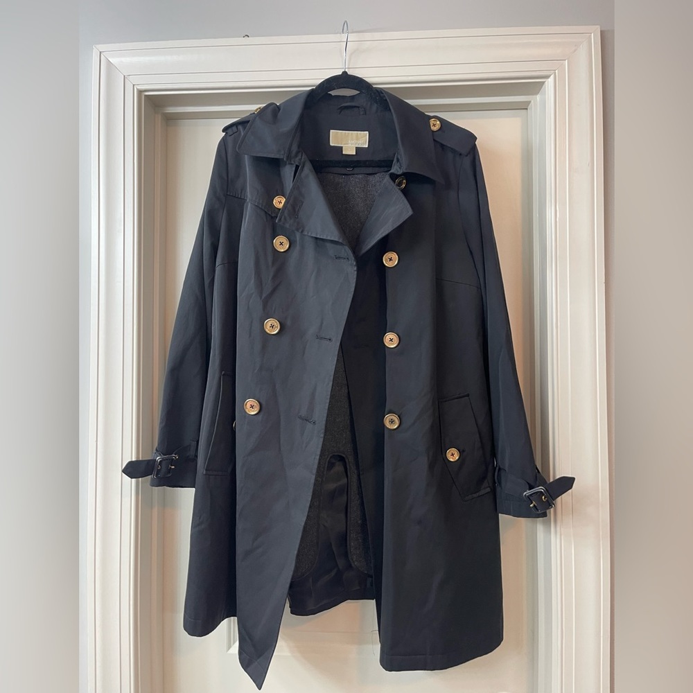 Michael by Michael Kors Black Trench Coat